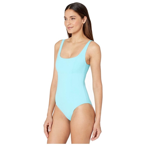 NWOT Becca Color Code Square Neck One Piece Swimsuit in Sea - Picture 2 of 6